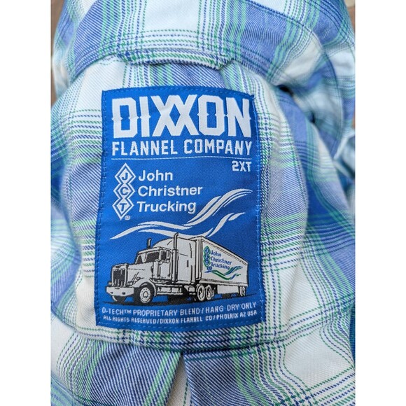 Dixxon Flannel 2021 JCT Trucking 2XT Plaid Blue Green Limited Edition Tall Fall - Picture 10 of 10